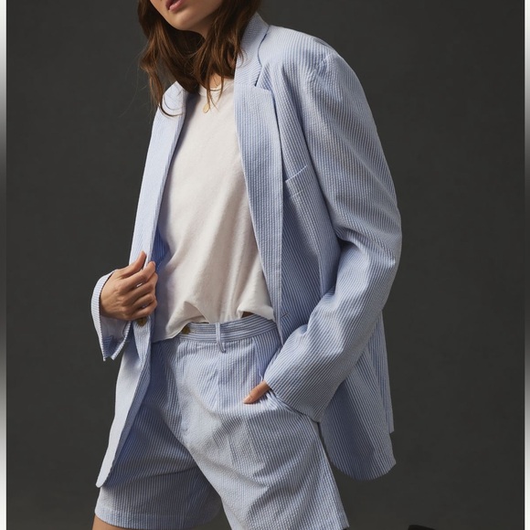 Denimist Deconstructed Seersucker Blazer - Picture 1 of 9